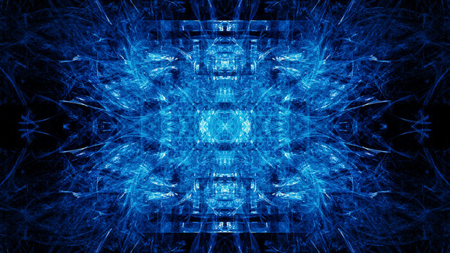 Blue Fractal Forms