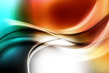 Colorful Abstract Waves Art Composition Background