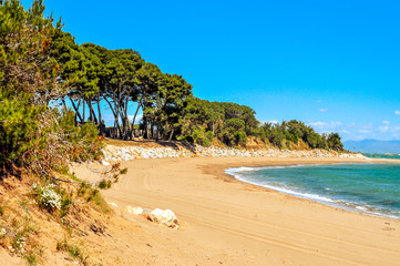 Platja de Sant Marti beach in La Escala, Spain