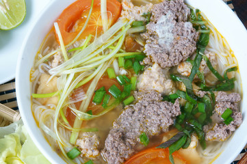 Vietnamese food, bun rieu, bunrieu,Vietnam eating