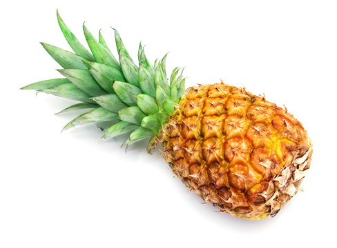 Ripe Pineapple Isolated On White Background