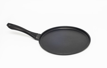 Frying pan on white background