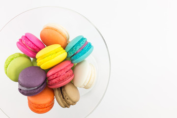 Macaron on white background.