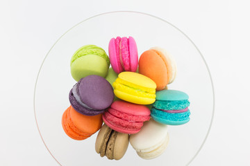Macaron on white background.