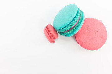 Macaron on white background.
