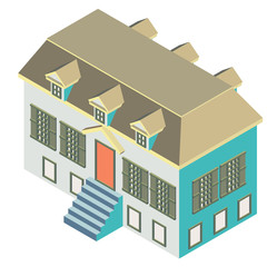 illustration of info graphic house concept in isometric graphic