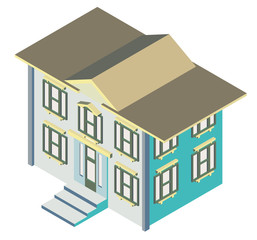 illustration of info graphic house concept in isometric graphic