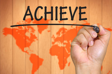 hand writing achieve