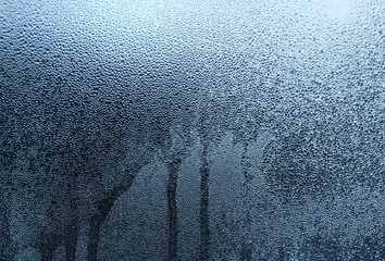 water drops on glass