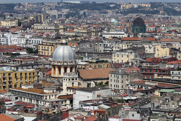 Fototapeta na wymiar Panoramic view of Naples, Napoli, Italy