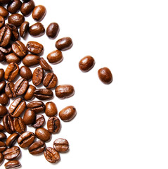 coffee beans on white background