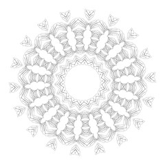 Vector Beautiful Deco Black Mandala