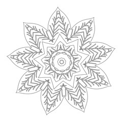 Vector Beautiful Deco Black Mandala