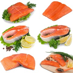 Salmon, fillet, fresh.