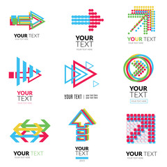Obraz premium Vector set of modern logos