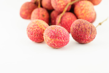 Red Litchi fruit isolated