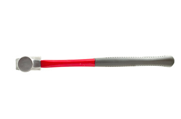 red hammer on white background