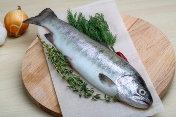 Raw trout
