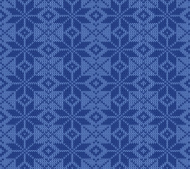 Fototapeta premium vector knitting seamless background: christmas ornament