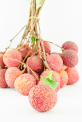 Red Litchi fruit isolated