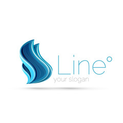 Abstract wave line logo