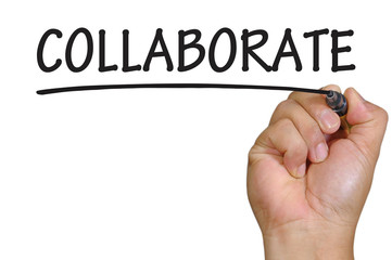 hand writing collaborate