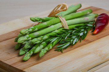 Raw asparagus