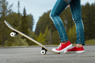 Fototapeta na wymiar Rider with the skateboard