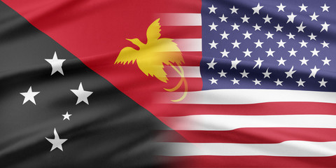 Fototapeta premium USA and Papua New Guinea.