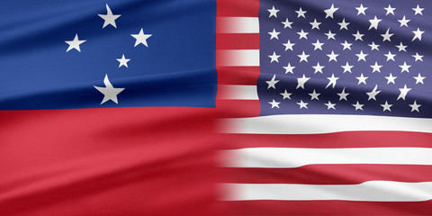 Fototapeta premium USA and Samoa.
