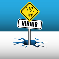 We are hiring signpost