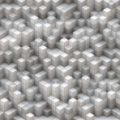 Seamless 3D white cubes