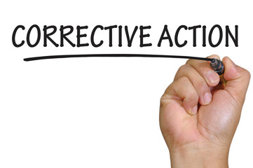 hand writing corrective action