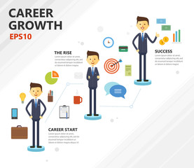 illustration of business career growth
