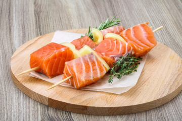 Salmon skewer