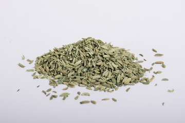 cress seeds on white background