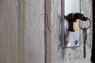Wooden door and lock