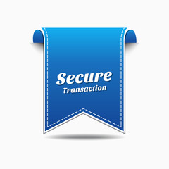 Secure Transaction Blue Vector Icon Design