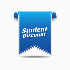 Student Discount Blue Vector Icon Design