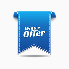 Winter Offer Blue Vector Icon Design
