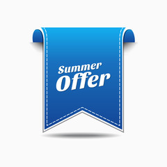 Summer Offers Blue Vector Icon Design