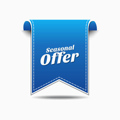 Seasonal Offer Blue Vector Icon Design