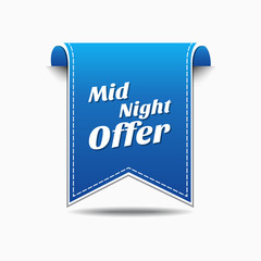 Midnight Offer Blue Vector Icon Design