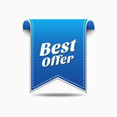 Best Offer Blue Vector Icon Design