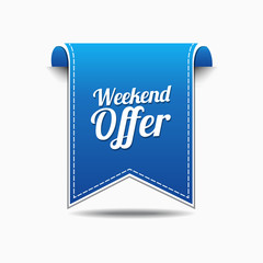 Weekend Offer Blue Vector Icon Design