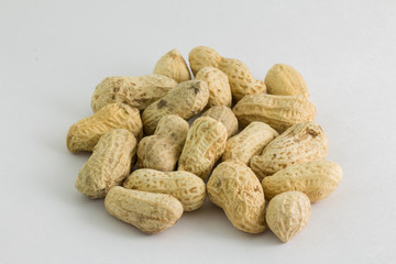 Groundnut in white background