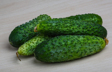 Fresh ripe cucumbers