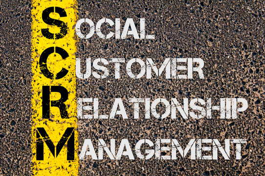 Business Acronym SCRM as Social Customer Relationship Management