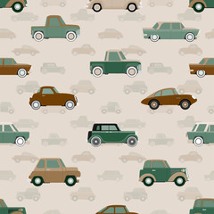 Seamless vector pattern with cars