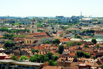 Fototapeta na wymiar Vilnius old city - UNESCO heritage object view